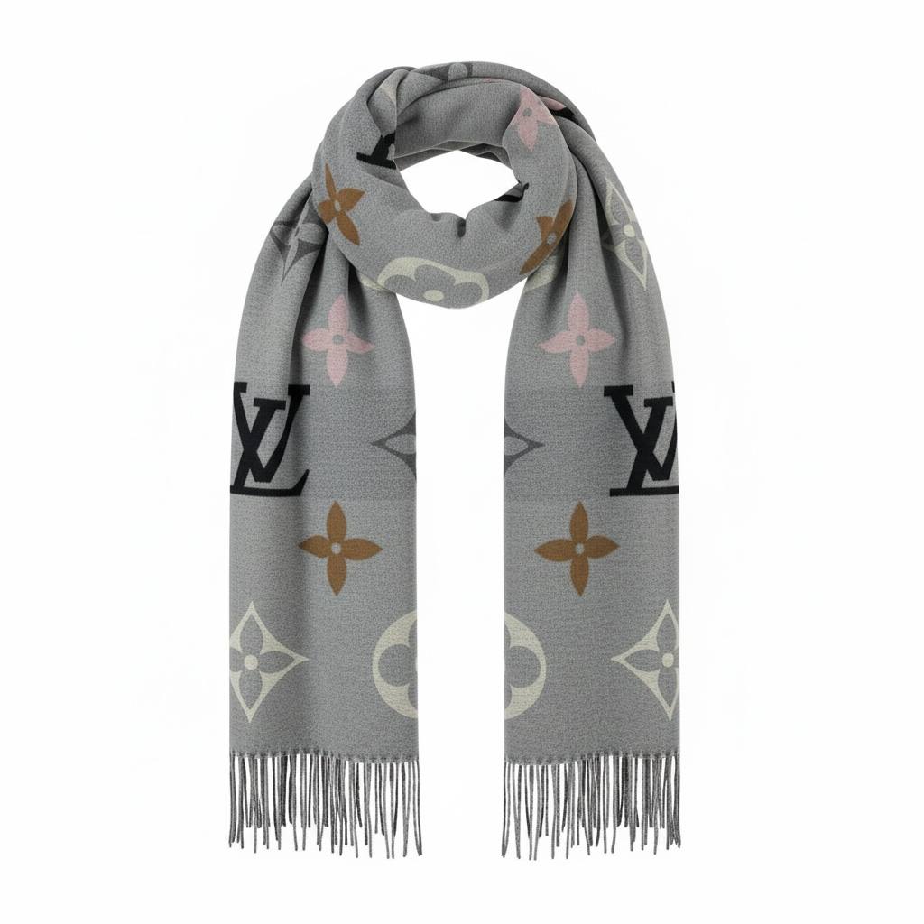 Louis Vuitton Multicolor Monogram Scarf 🧣✨ | Oversized Fringe Luxury