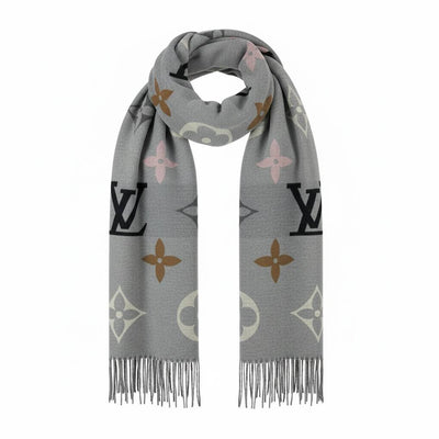 Louis Vuitton Multicolor Monogram Scarf 🧣✨ | Oversized Fringe Luxury
