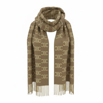 Celine Triomphe Monogram Scarf 🤎✨ | Timeless Neutral Luxury