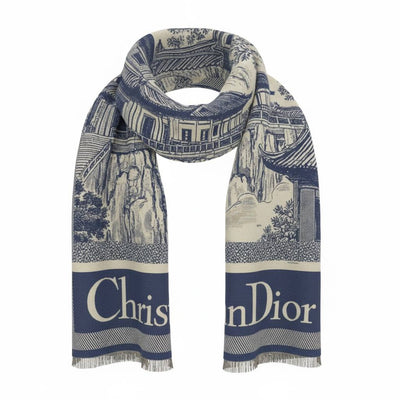 Christian Dior Toile Scarf 🧣💙 | Heritage Blue Luxury