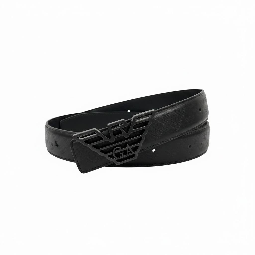 Giorgio Armani Eagle Logo Leather Belt 115CM 🖤✨