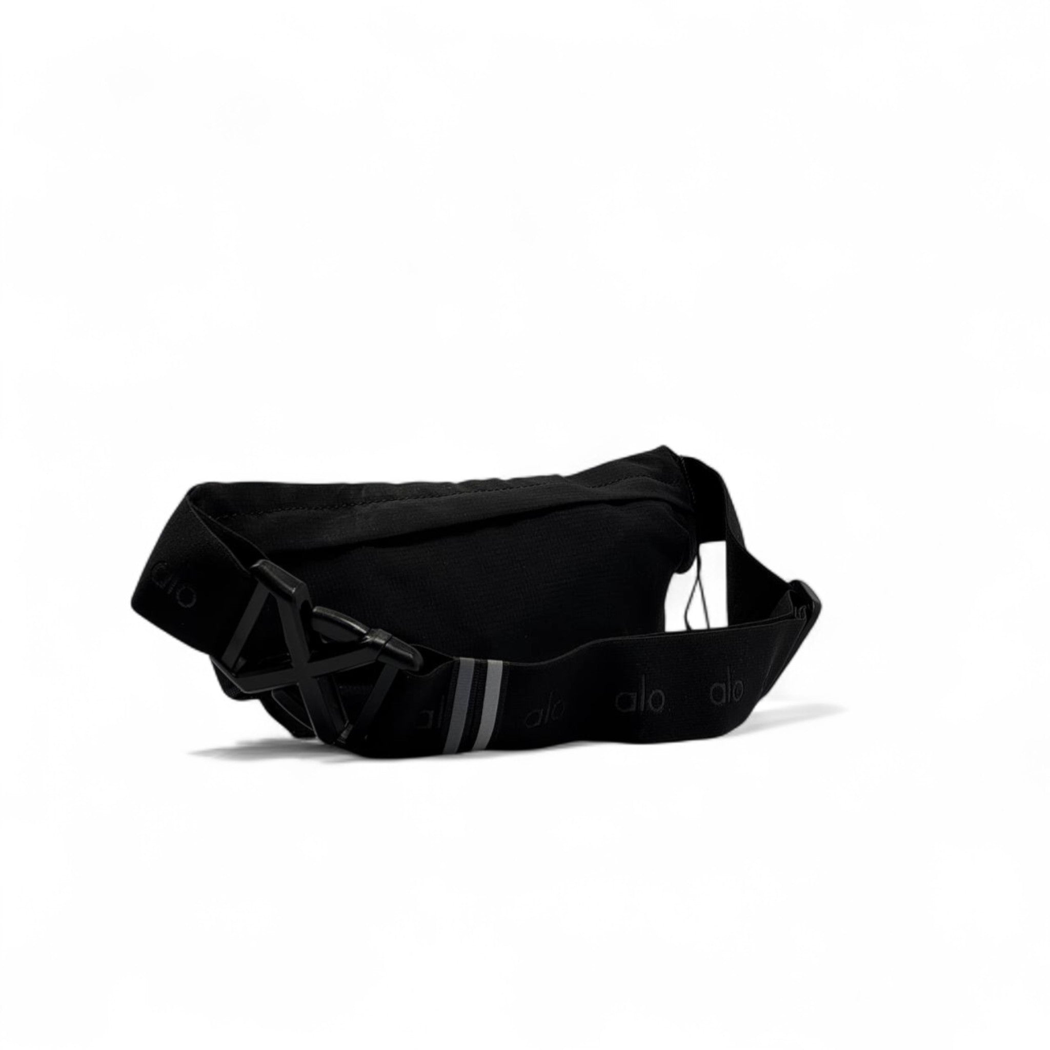 Alo Dual-Zip Reflective Belt Bag – Black Performance Edition ⚡🖤