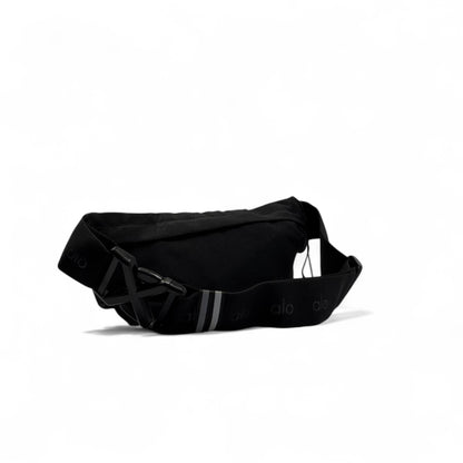 Alo Dual-Zip Reflective Belt Bag – Black Performance Edition ⚡🖤