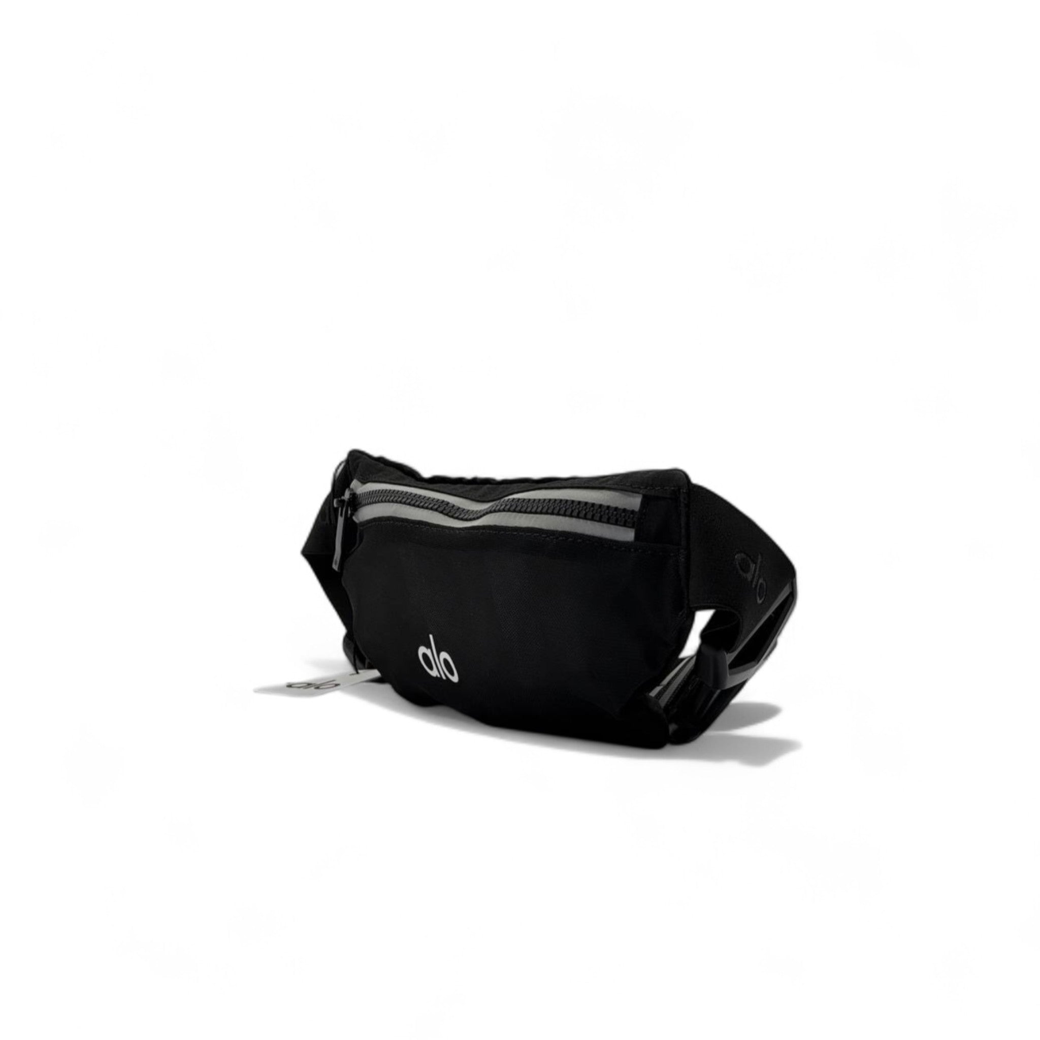 Alo Dual-Zip Reflective Belt Bag – Black Performance Edition ⚡🖤