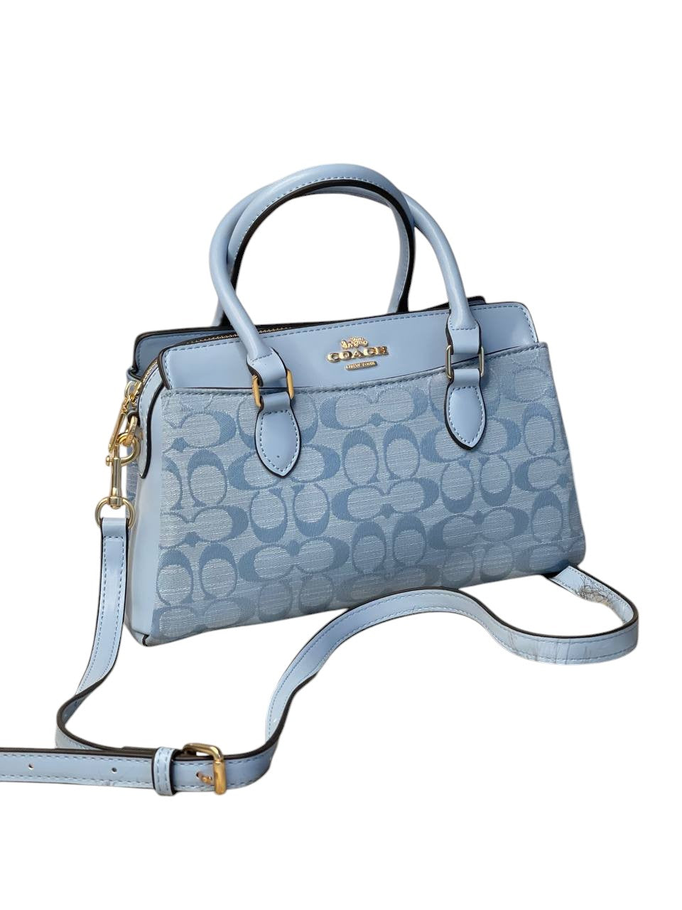 Coach Signature Mini Bennett Satchel – Light Blue