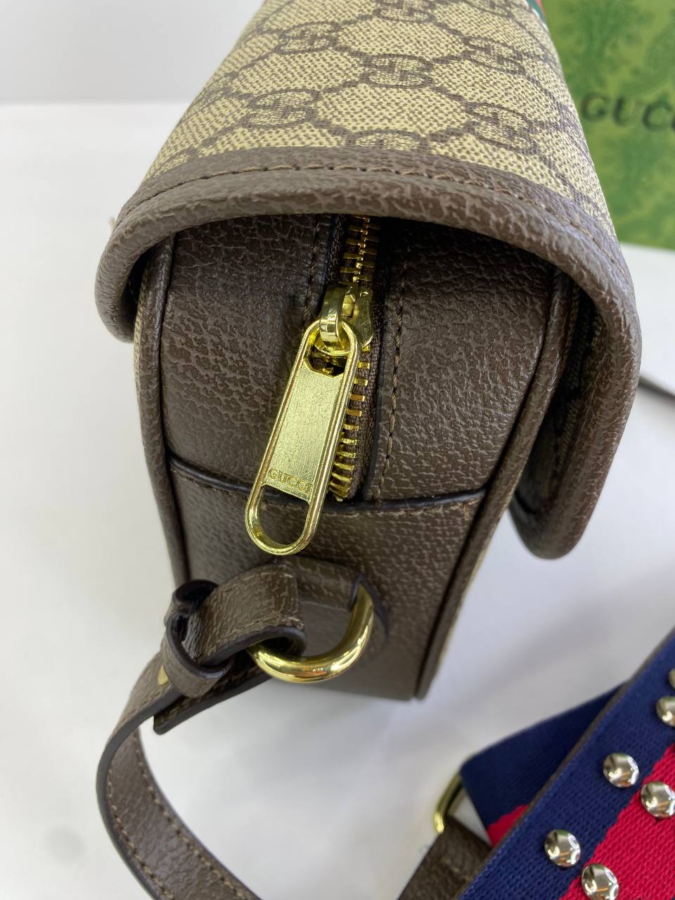 Gucci GG Supreme Mini Bag with Embellished Strap