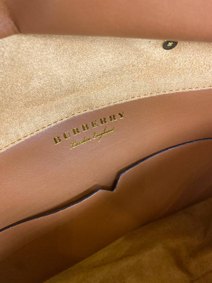 Burberry Canvas Tote Bag with Leather Detailing