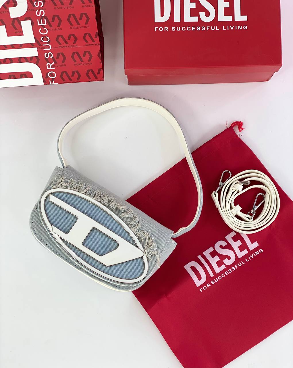 Diesel Signature Shoulder Bag with Logo Emblem