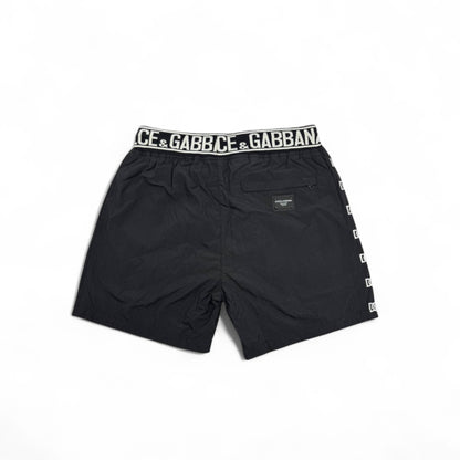 Dolce & Gabbana Black Logo swim Shorts – Bold Luxury Streetwear 🖤✨