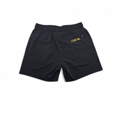 Dior Black Swim Short – Yellow Logo Embroidery 🩳✨