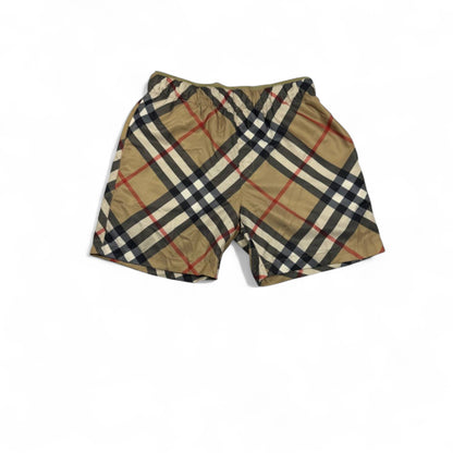 Burberry-Inspired Swim Short – Diagonal Check Beige Classic 🩳✨