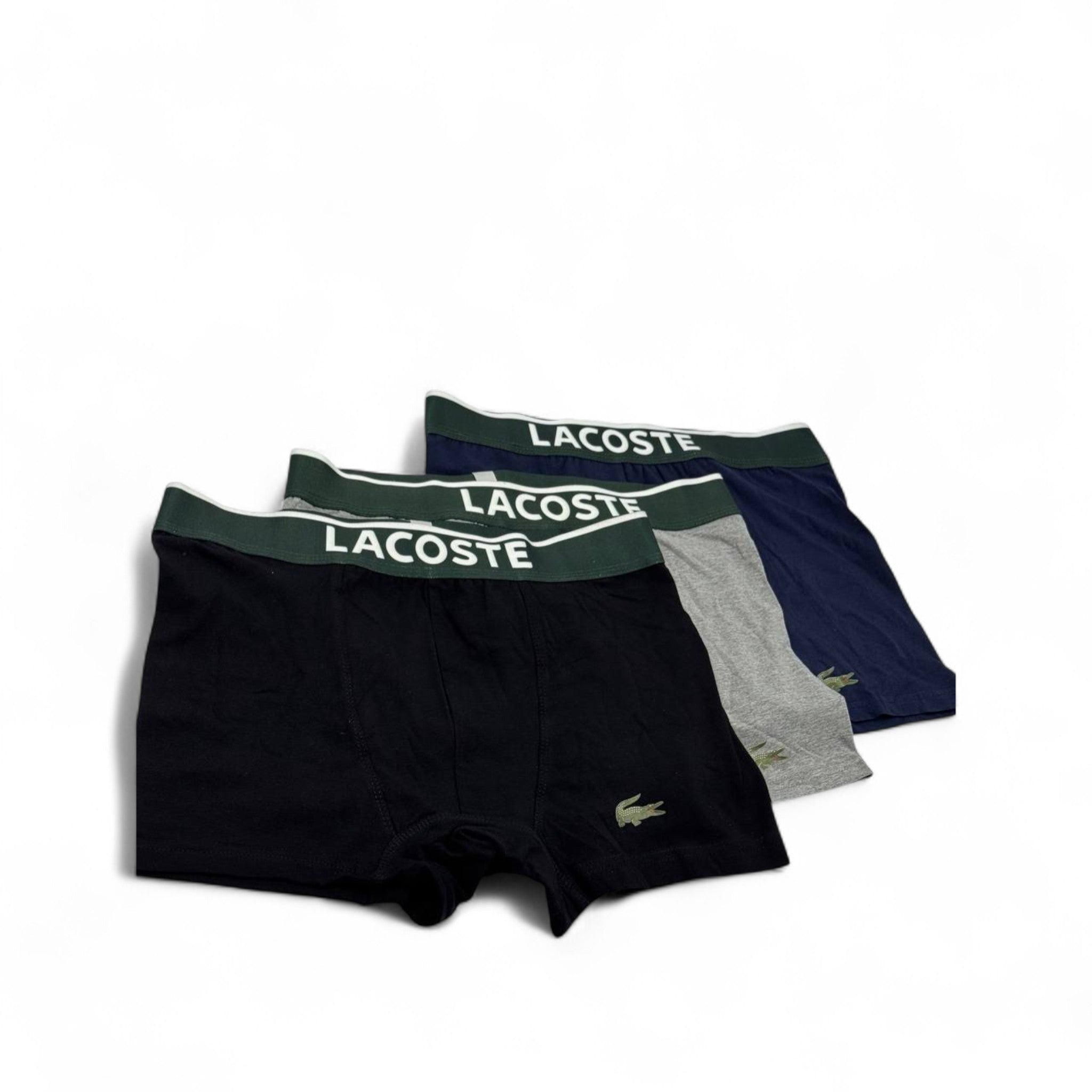 Lacoste Boxer Briefs – 3-Pack Signature Crocodile Set 🩲🟢