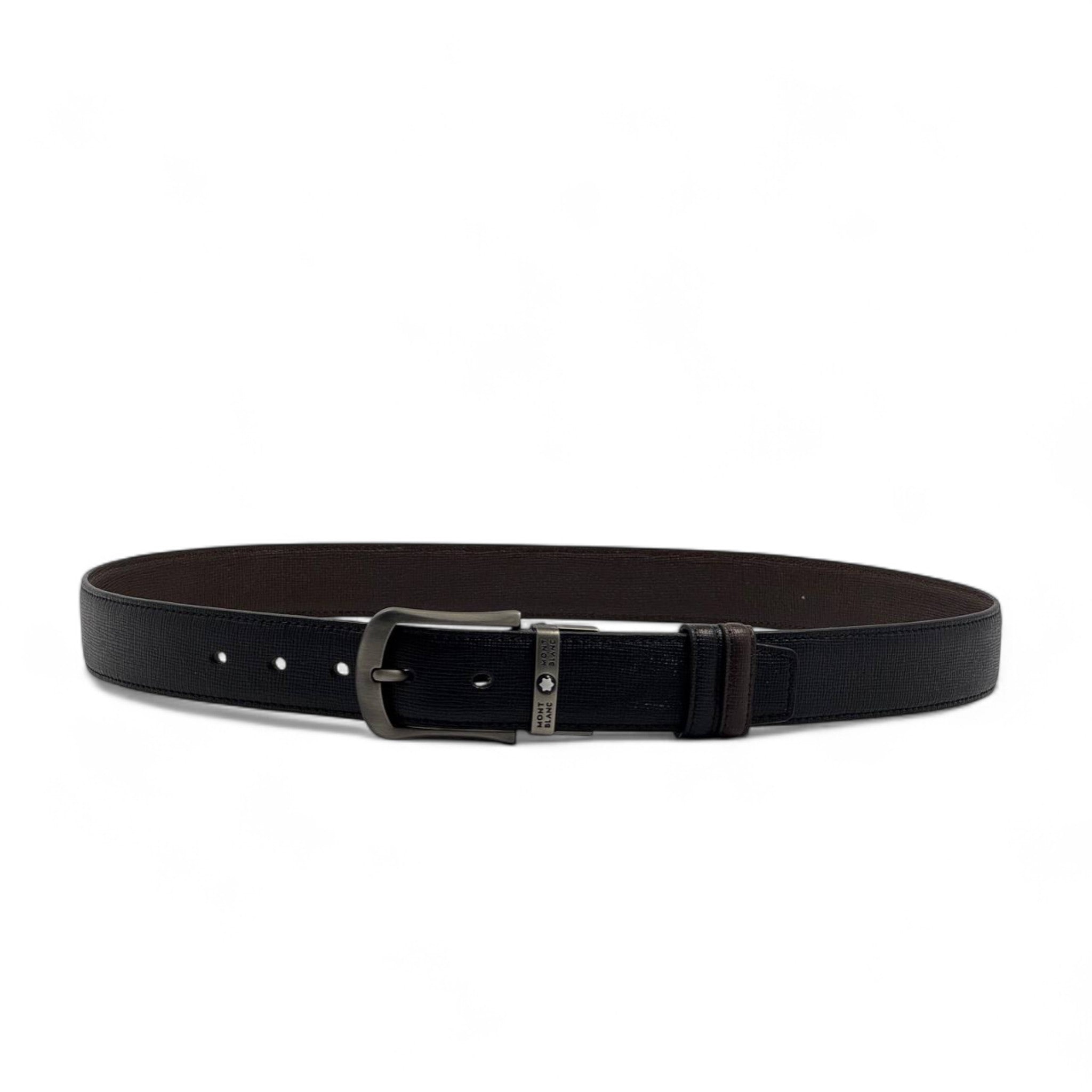 Montblanc Reversible Leather Belt – 110 CM Black & Brown Elegance 👔✨