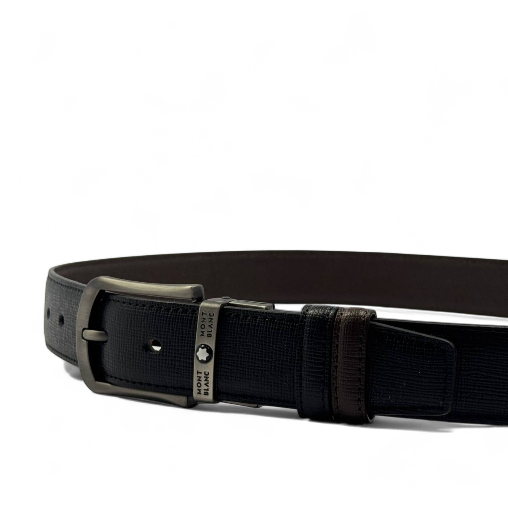 Montblanc Reversible Leather Belt – 110 CM Black & Brown Elegance 👔✨