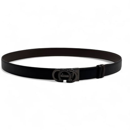 Salvador feragammo  Black Leather Belt – 130 CM | Iconic Eagle Buckle 🖤