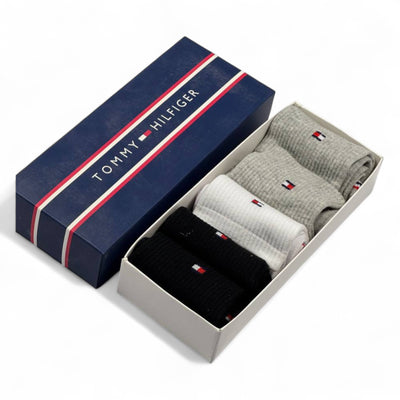 Tommy Hilfiger Premium Socks Set (5 Pairs) – With Gift Box