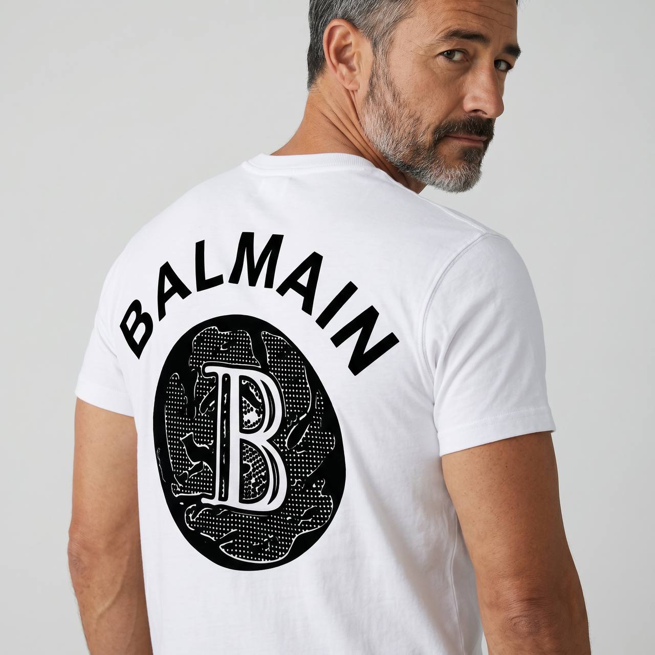 Balmain Paris Signature Logo T-Shirt – White Luxury Edition 🤍🖤