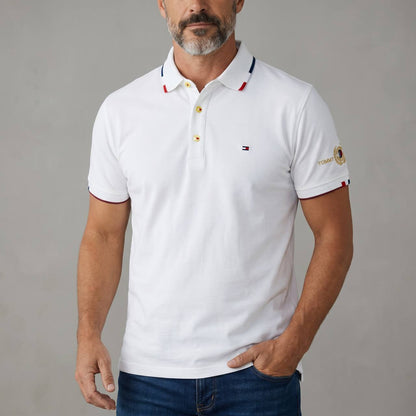 Tommy Hilfiger Signature Slim Polo – White Edition 🤍🇺🇸
