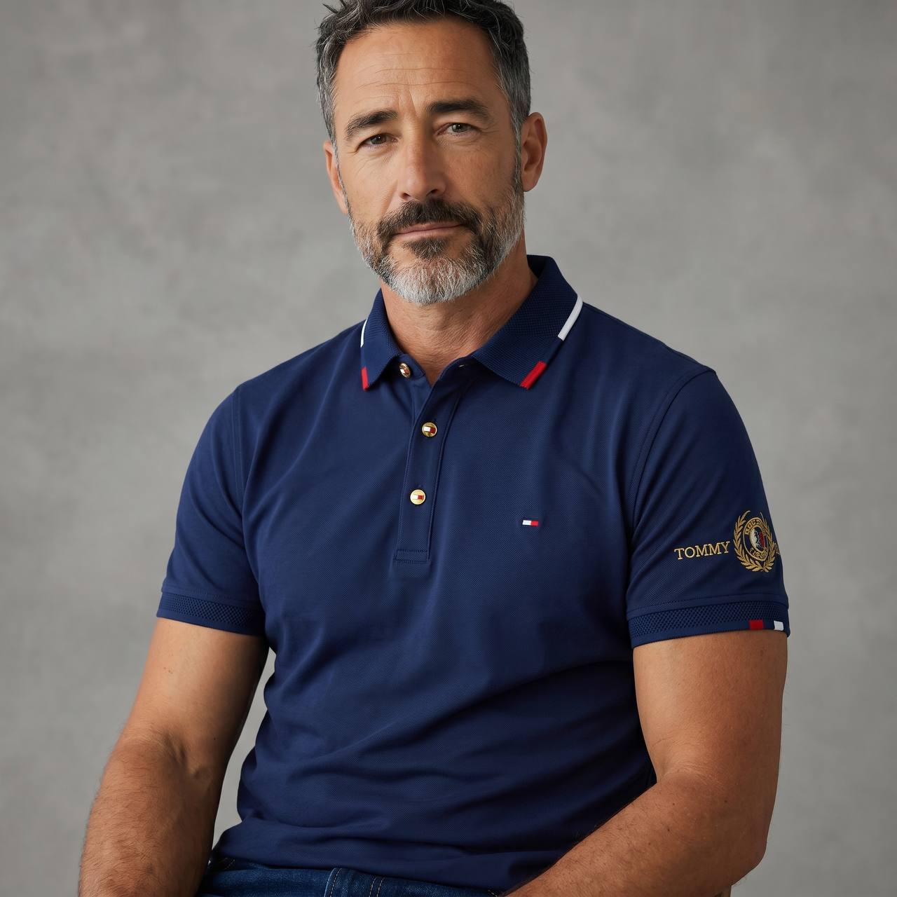 Tommy Hilfiger Premium Contrast Polo – Navy Edition 🔵🇺🇸