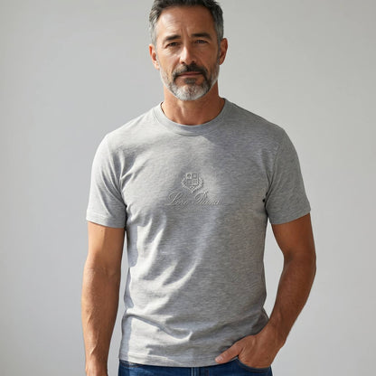 Loro Piana Heritage Grey Luxury T-Shirt 🤍✨