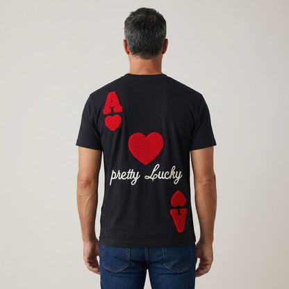 AMI Paris “Pretty Lucky” Graphic T-Shirt ♥️♠️✨