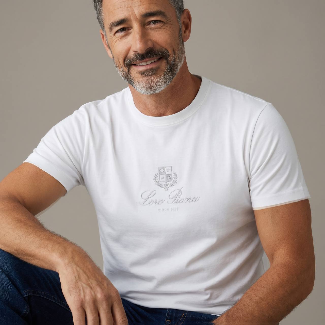 Loro Piana Signature Minimal Luxury T-Shirt – White Edition 🤍✨