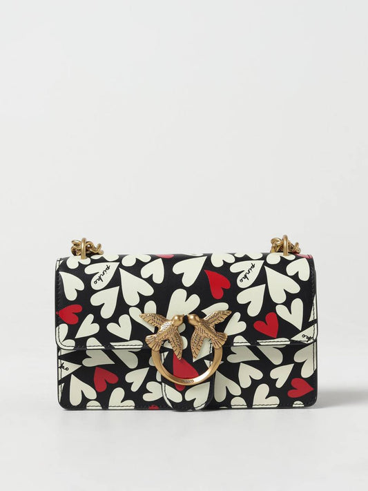 Pinko Love Birds Heart Print Shoulder Bag