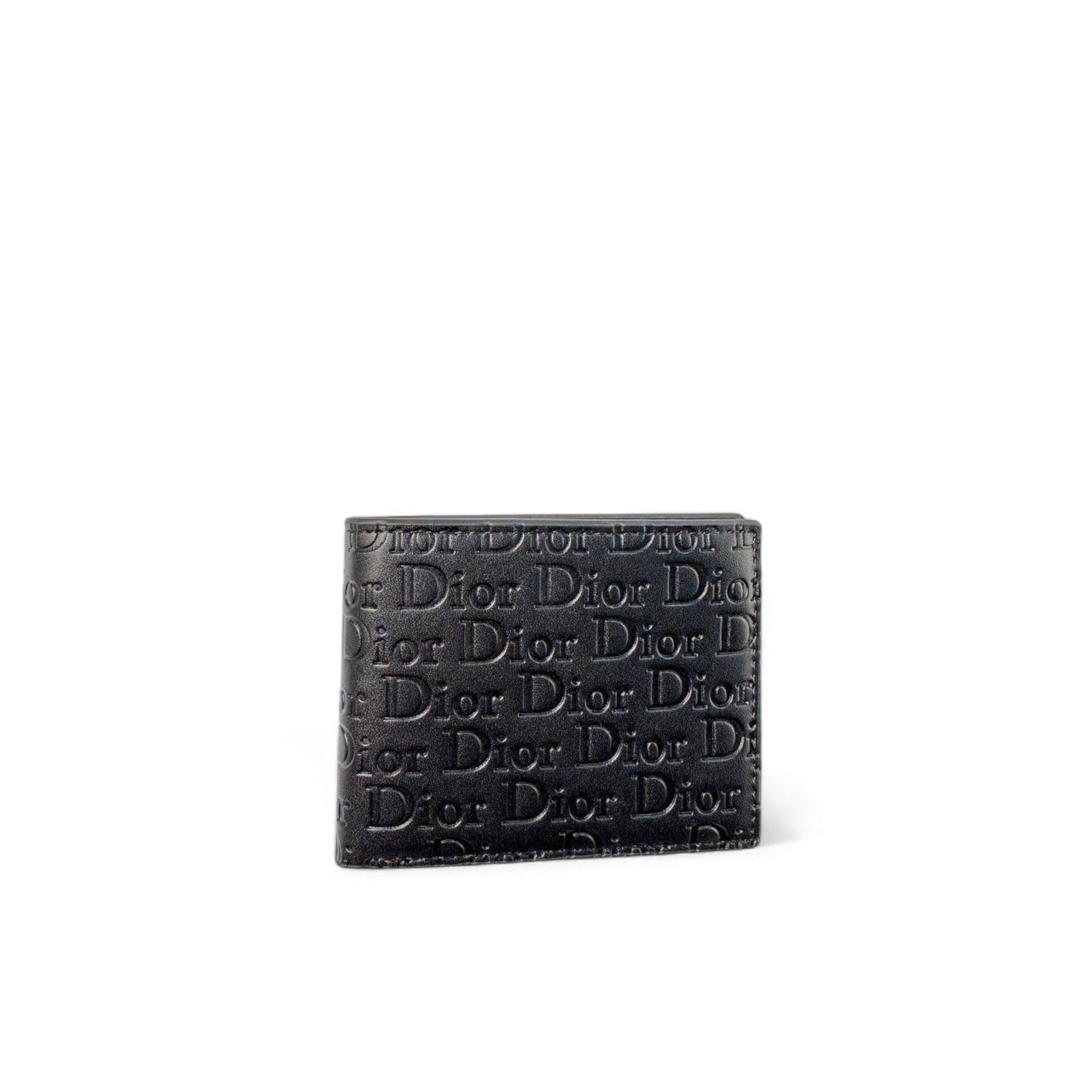 🖤 Dior Embossed Black Leather Wallet – Men’s Luxury Bifold Elegance 🖤