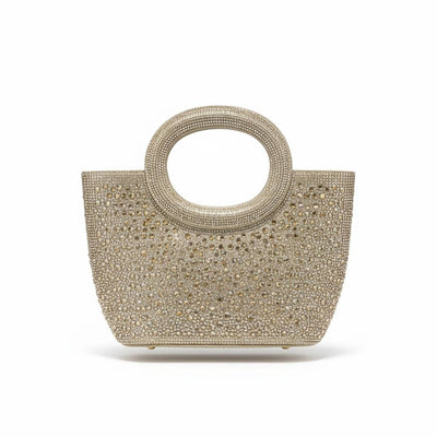 Champagne Crystal Halo Tote ✨🥂 | Luxury Rhinestone Statement Handbag