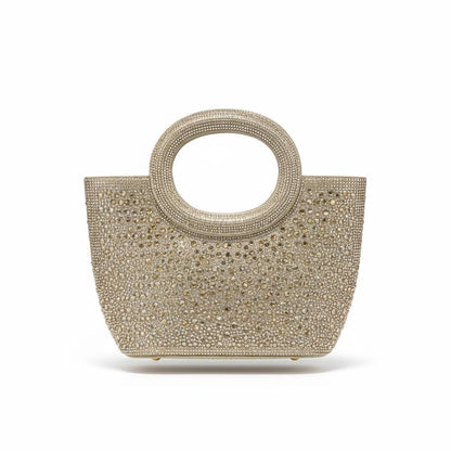 Champagne Crystal Halo Tote ✨🥂 | Luxury Rhinestone Statement Handbag