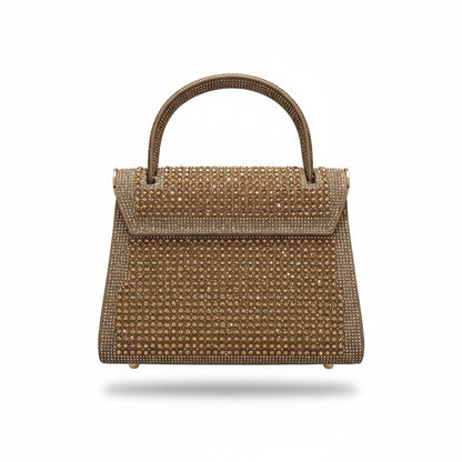 Hermès-Inspired Gold Crystal Top Handle Handbag ✨👑 | Luxury Evening Statement Bag
