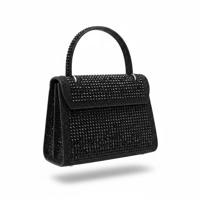 Hermès-Inspired Black Crystal Top Handle Bag 🖤✨ | Luxury Evening Statement Handbag