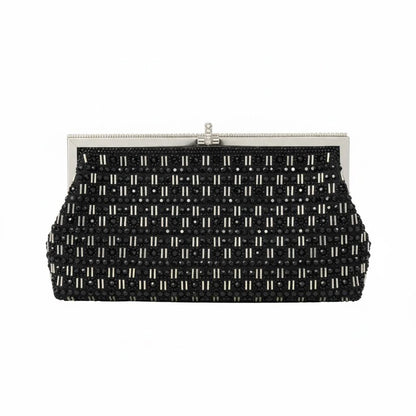 Midnight Luxe Crystal Clutch 🖤✨ | Black Embellished Evening Bag