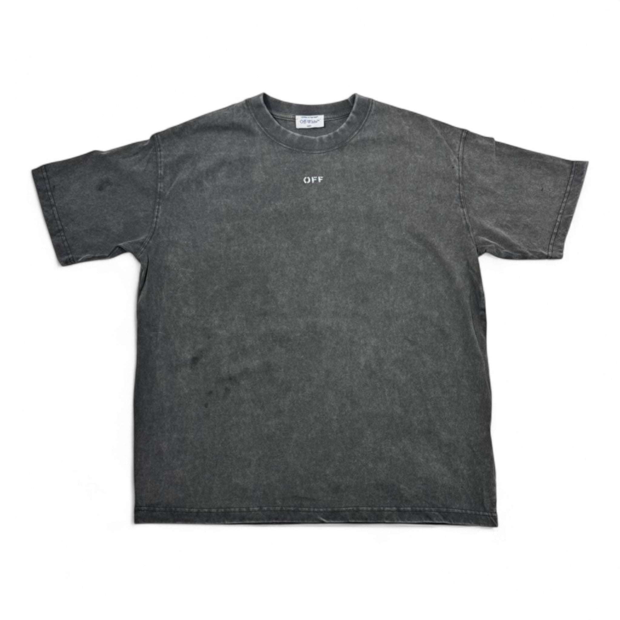 🔥 Off-White “Seeing Things” Arrow Tee – Washed Black 🎨🖤