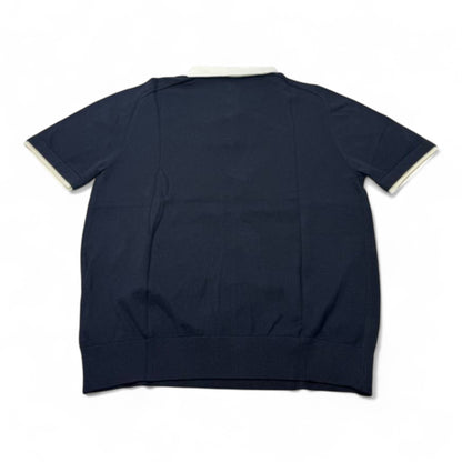🕴️ Louis Vuitton Embroidered Polo – Navy & White Elegance ⚪🔵