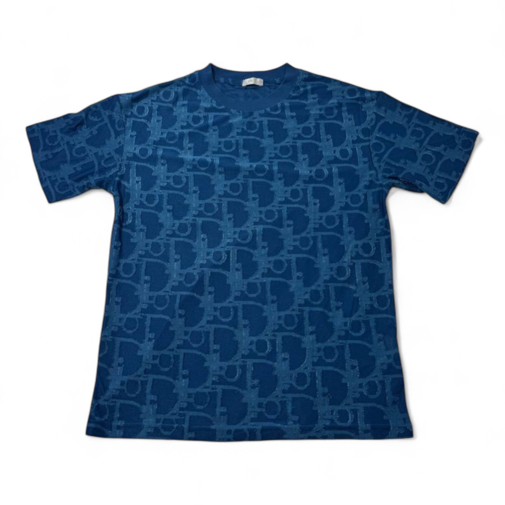 💎 Dior Oblique Monogram Tee – Navy Blue Elegance 🔵✨