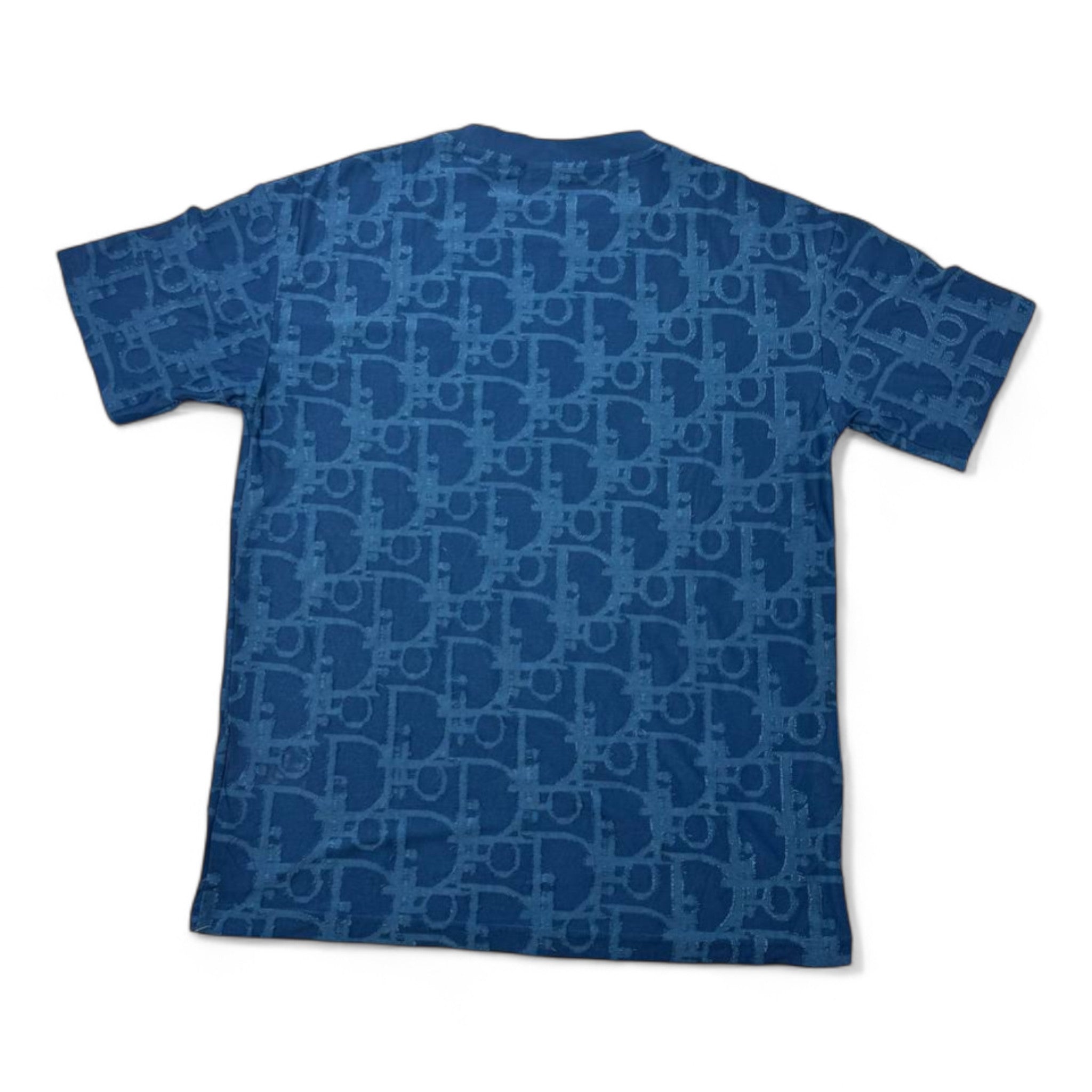 💎 Dior Oblique Monogram Tee – Navy Blue Elegance 🔵✨
