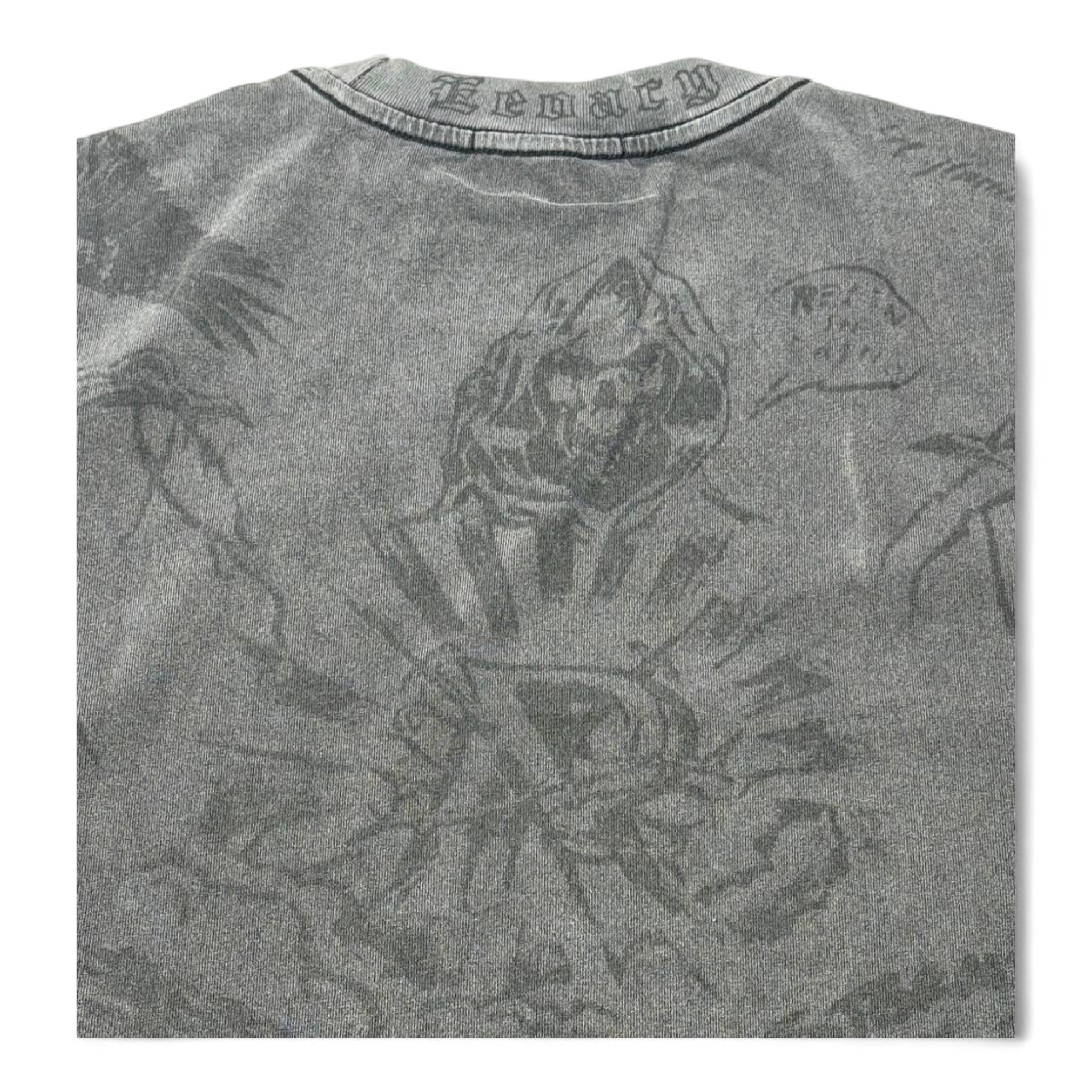 🔥 Represent “Born to Roam” Washed Black Graphic Tee 🐺🎸