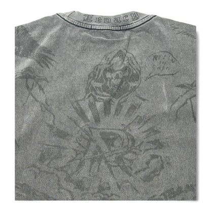 🔥 Represent “Born to Roam” Washed Black Graphic Tee 🐺🎸
