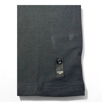 🖤 Fendi Roma Italy Crest Tee – Black on Black Heritage Shield 👑🇮🇹