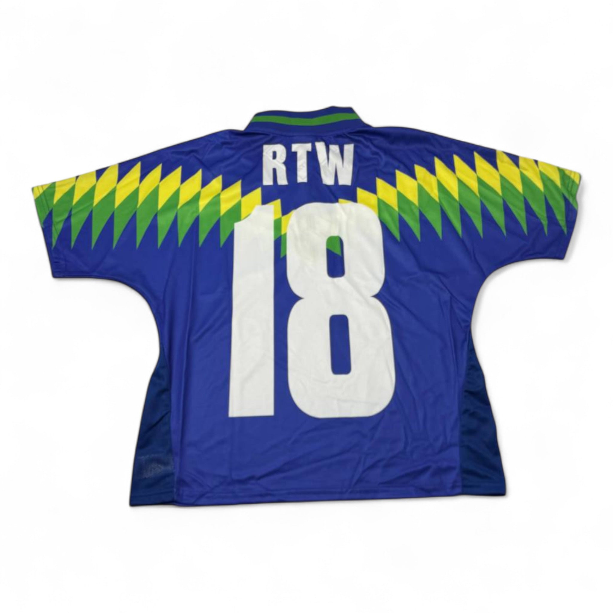 💚💛 Corteiz “Rule The World” Brazil Edition Jersey Tee – Blue/Green/Yellow 🌍⚽