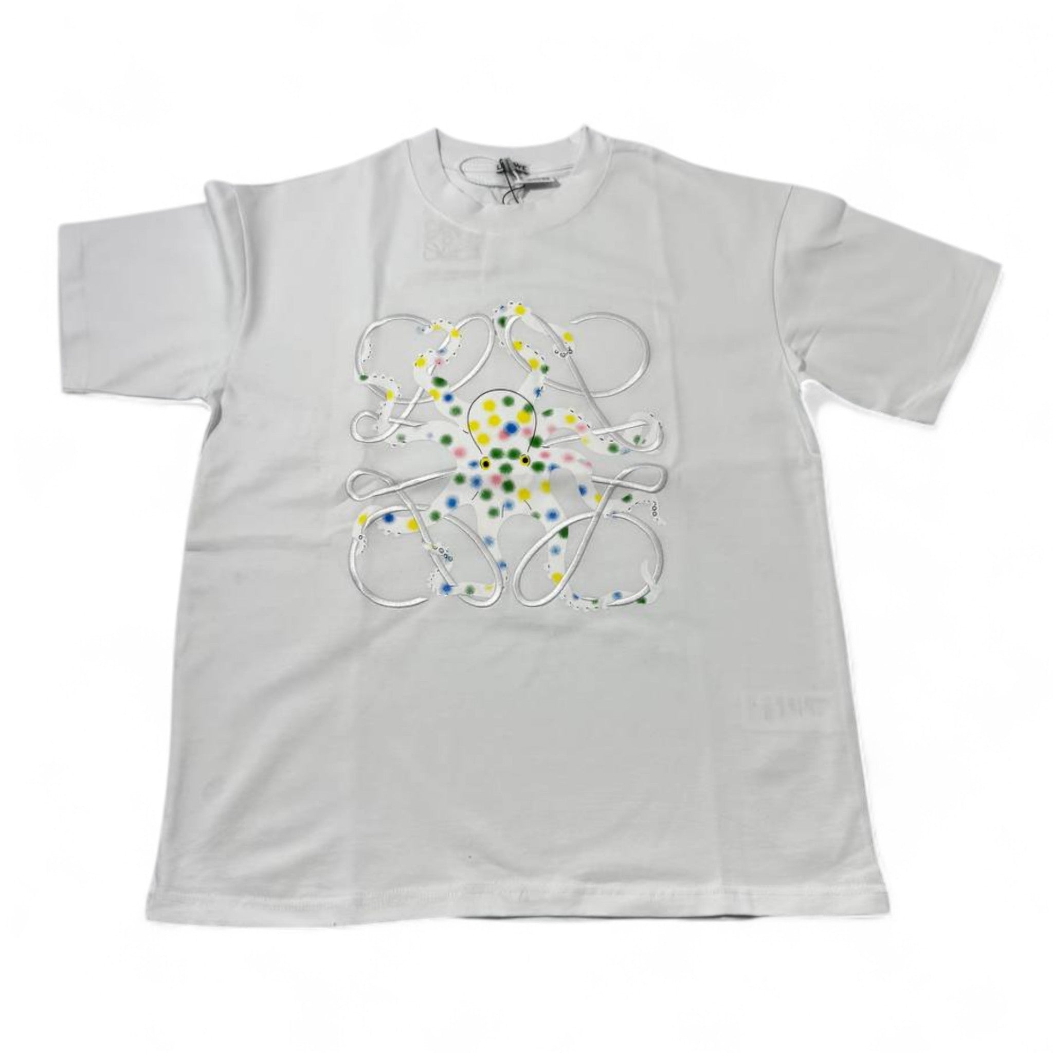 🎨 Loewe Multicolor Octopus Graphic Tee – White Artistic Edition 🐙✨