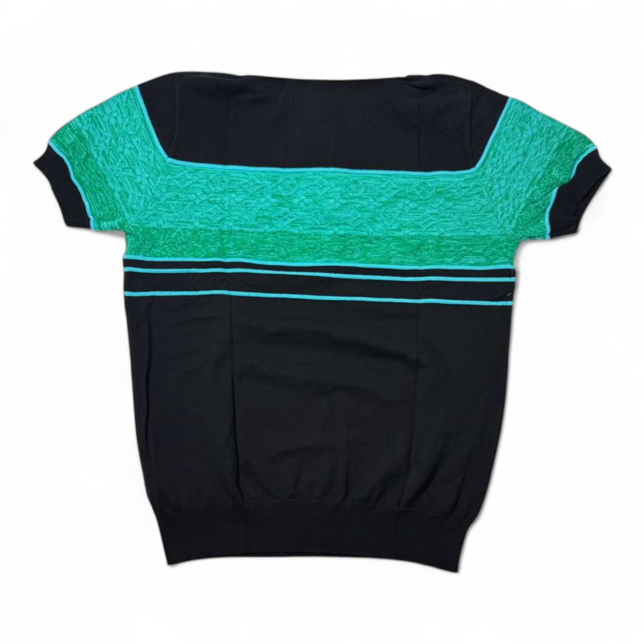 💚 Louis Vuitton Monogram Panel Polo – Green Jacquard x White Collar Edition 🖤