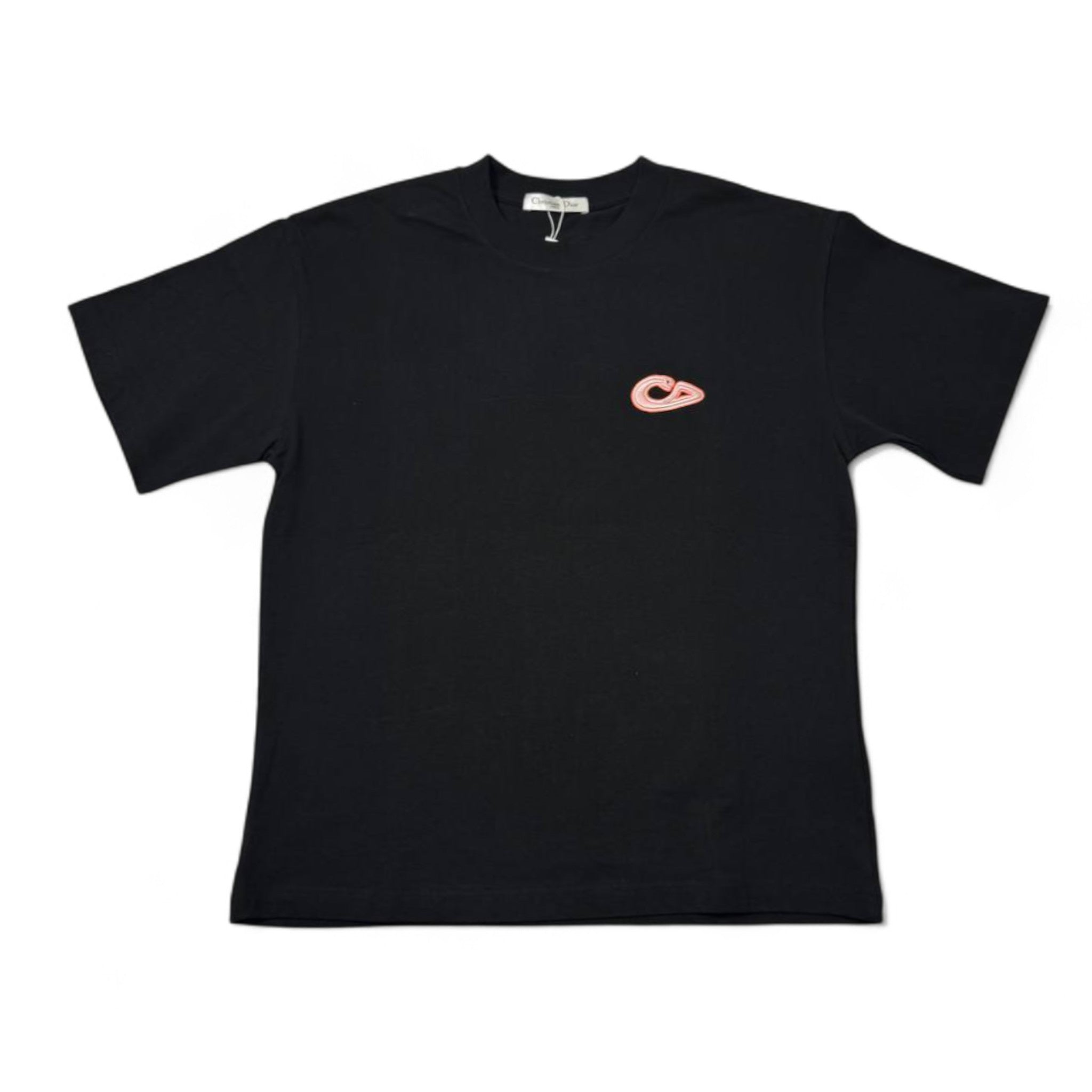 🐍 Dior Snake Script Tee – Black Edition with Embroidered Back Graphic 🔥🖤