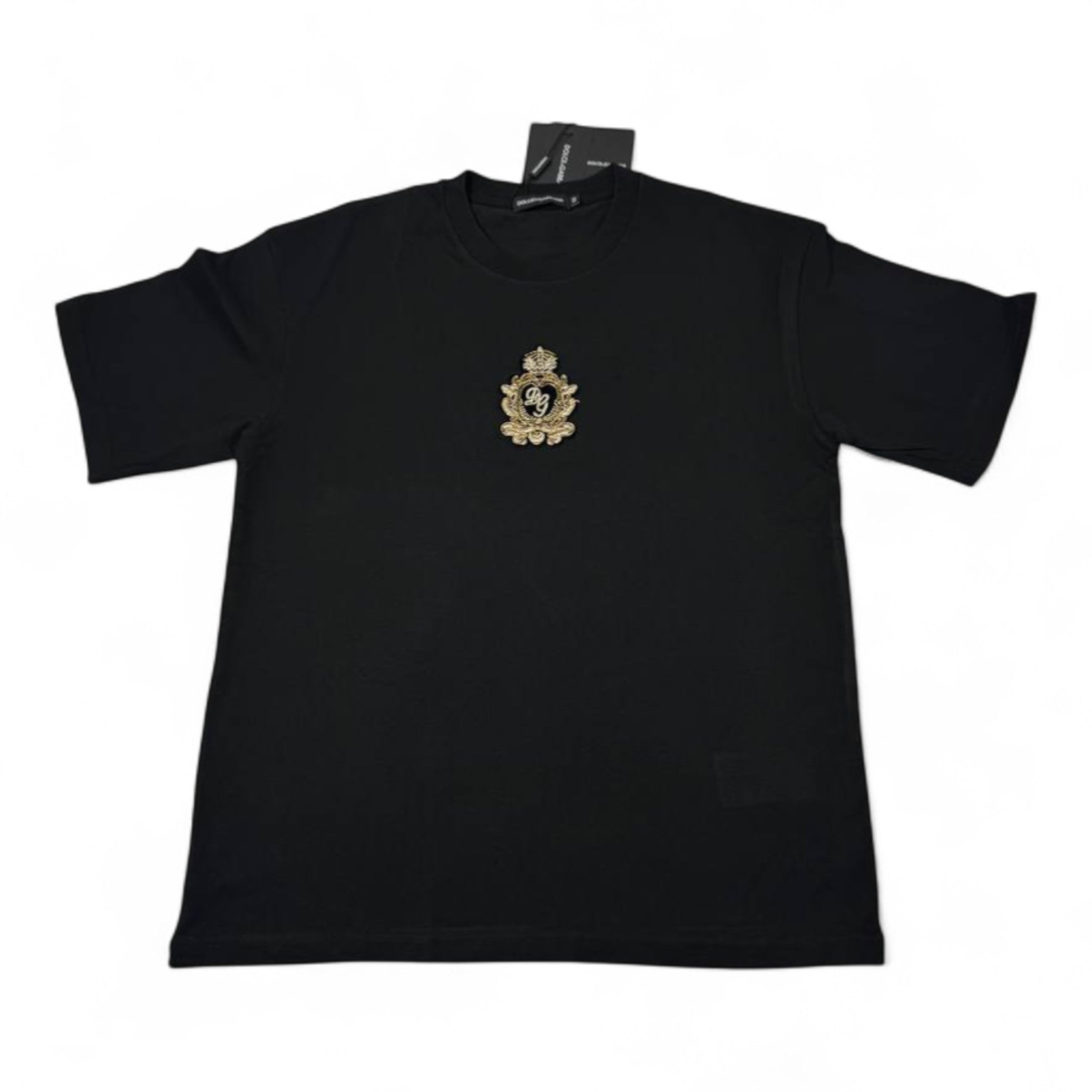 🖤 Dolce & Gabbana Black Crest T-Shirt 👑 – Royal Heritage Meets Street Style
