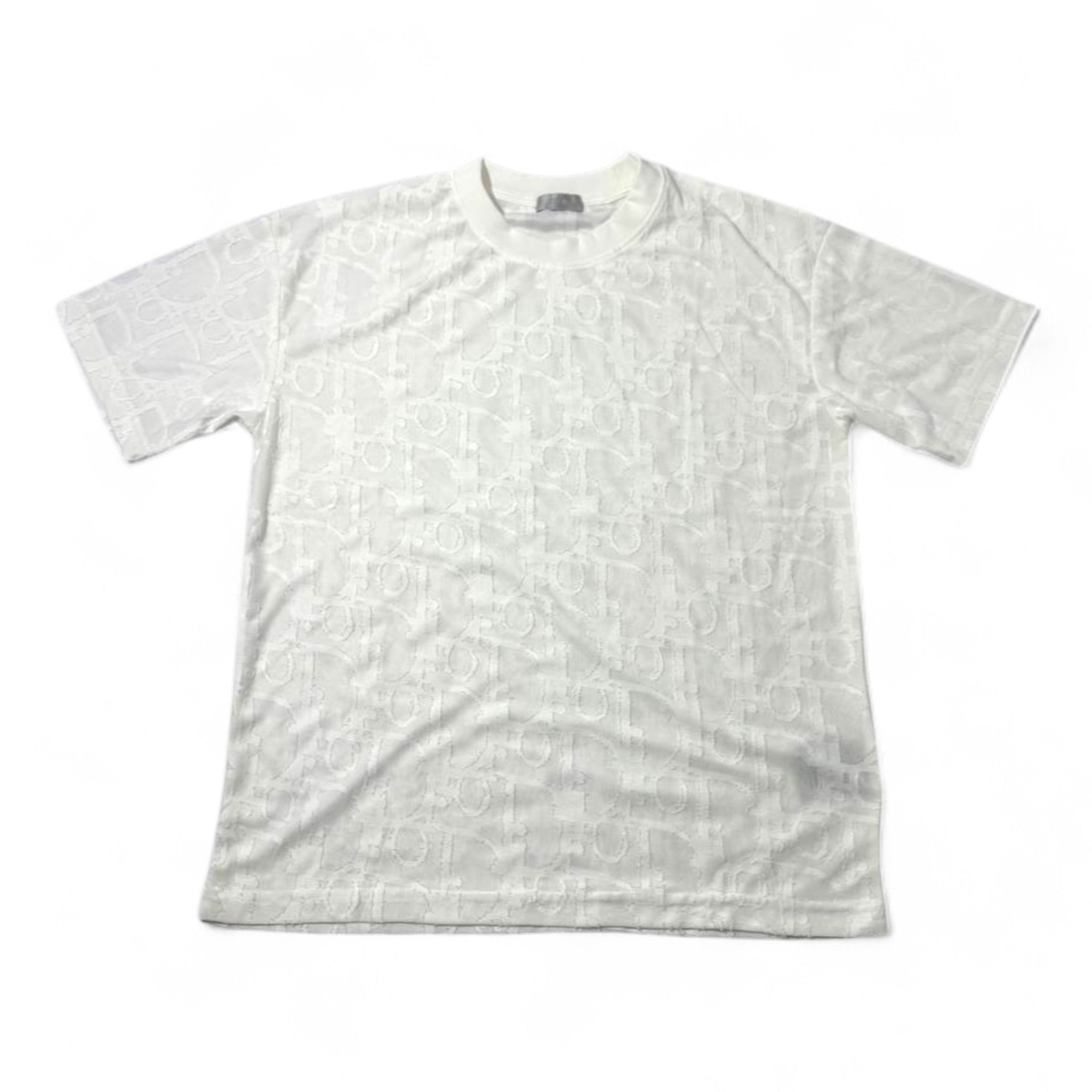 🤍 Dior All-Over Monogram Tee – Whiteout Luxury Elegance ✨