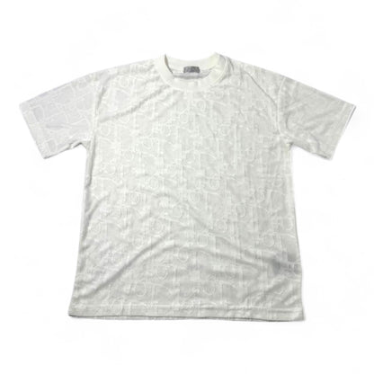 🤍 Dior All-Over Monogram Tee – Whiteout Luxury Elegance ✨