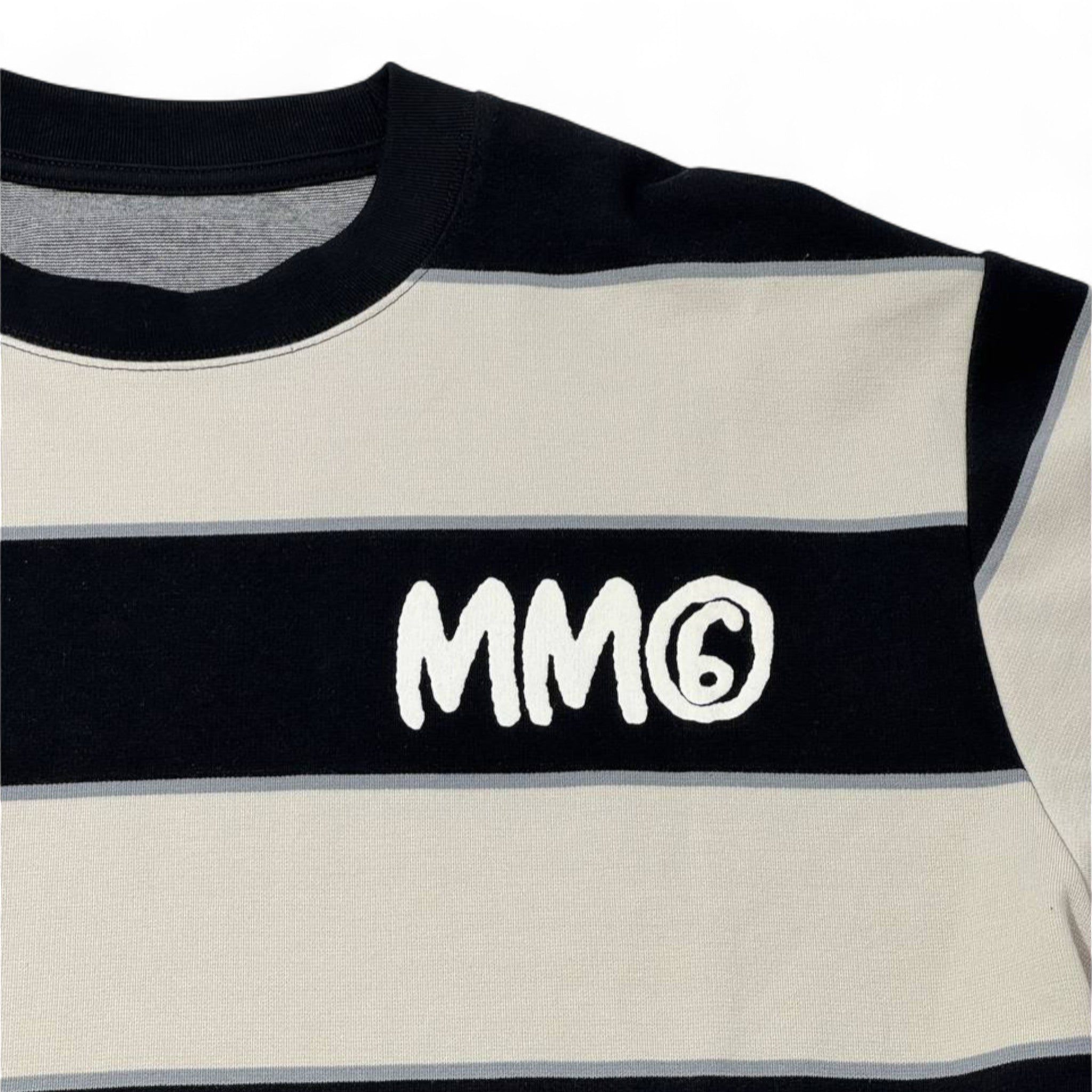 🖤 MM6 Maison Margiela Striped Tee – Bold, Graphic, Parisian Cool 🎨