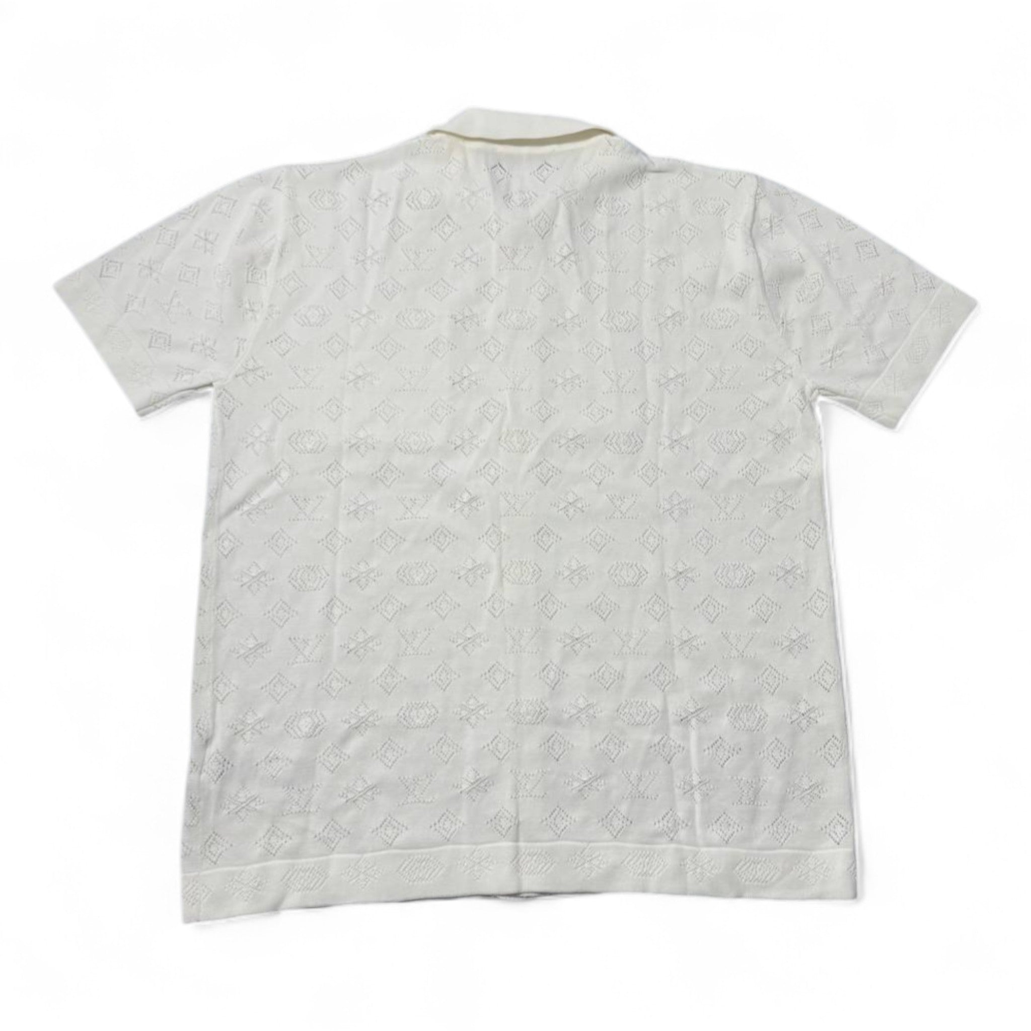 🤍 Louis Vuitton Monogram Knit Shirt – Elegant Texture, Timeless Style ✨