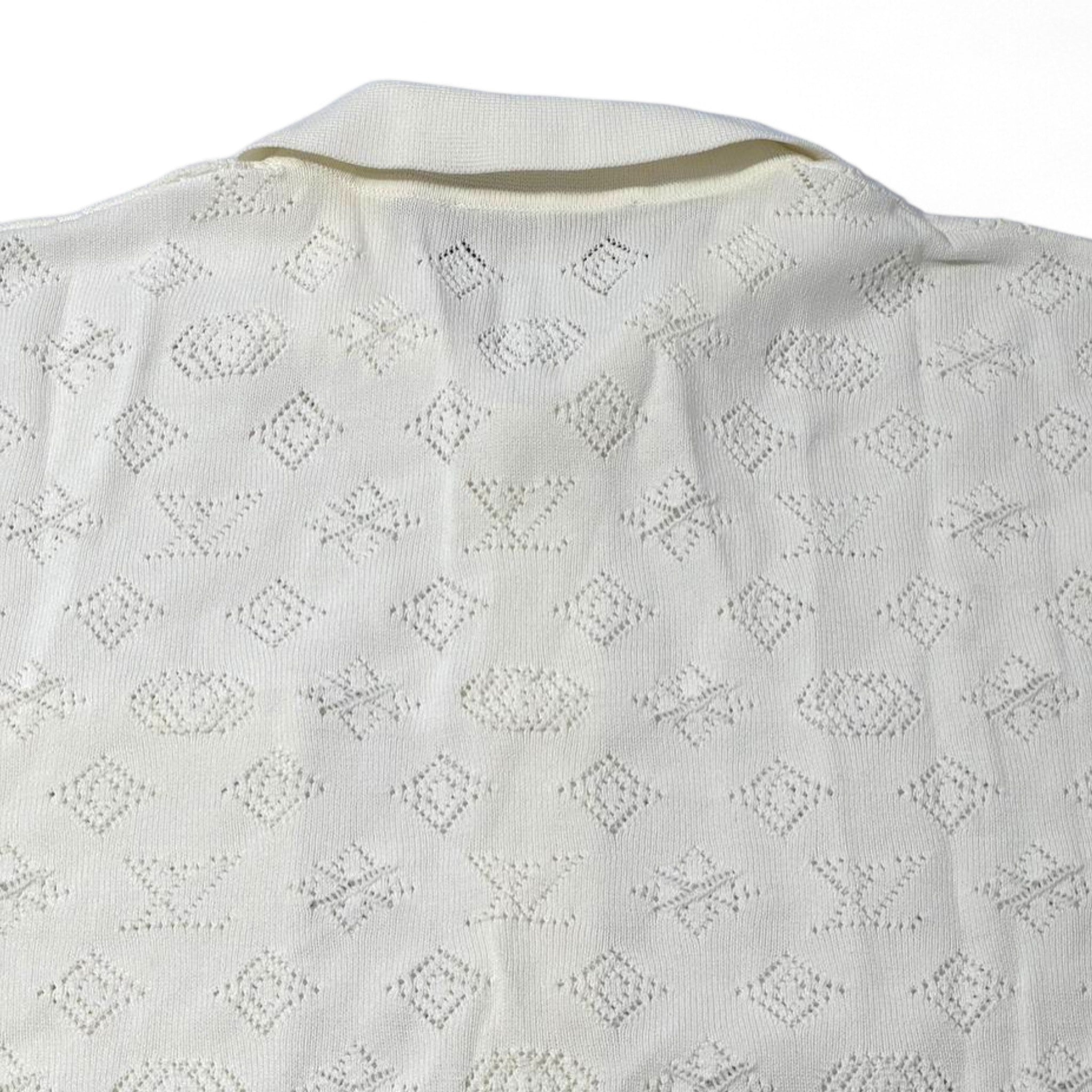 🤍 Louis Vuitton Monogram Knit Shirt – Elegant Texture, Timeless Style ✨